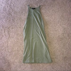 Green High Neck Dress